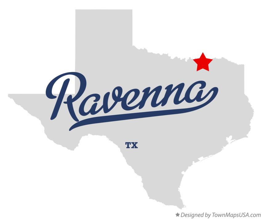 Map of Ravenna Texas TX