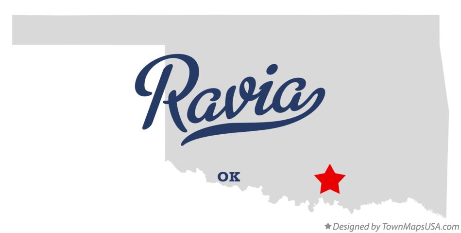 Map of Ravia Oklahoma OK