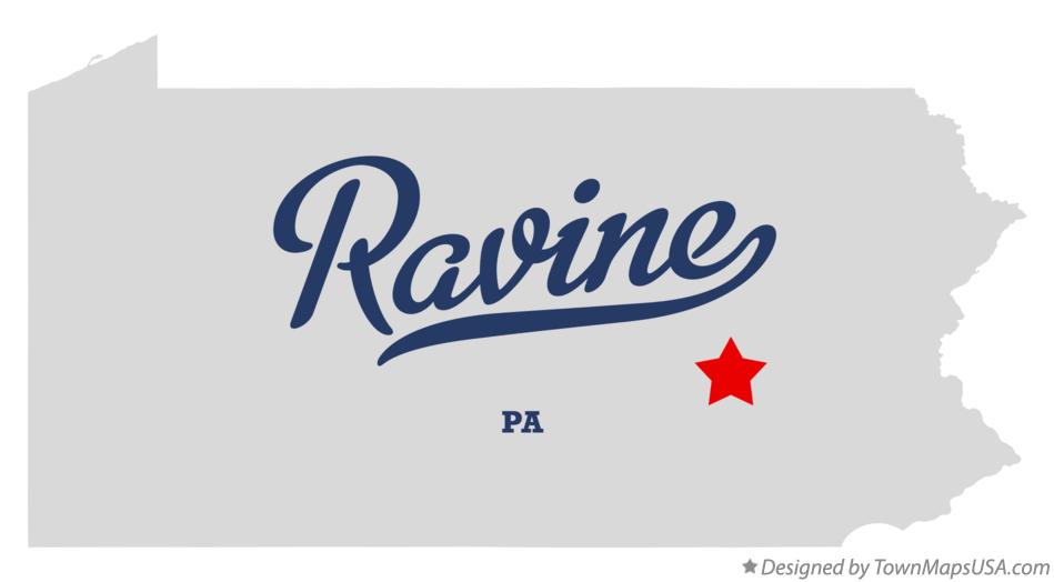 Map of Ravine Pennsylvania PA