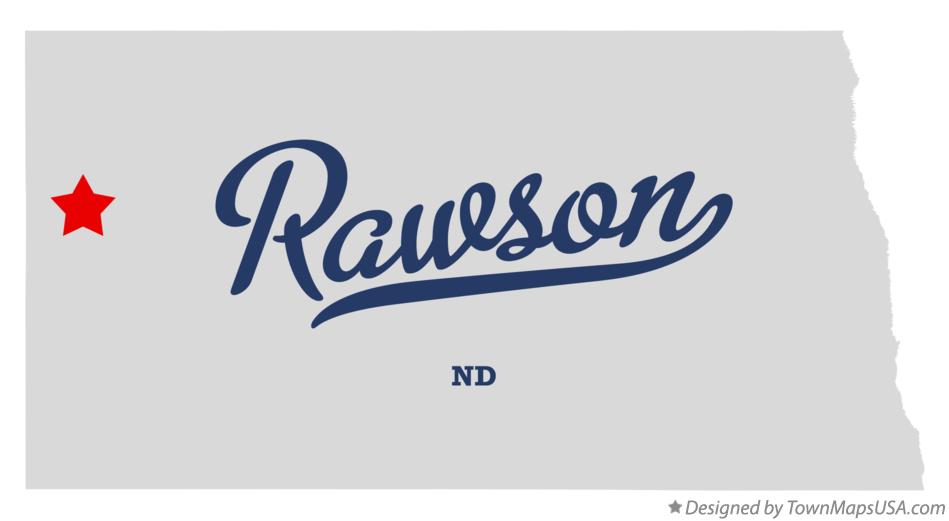 Map of Rawson North Dakota ND