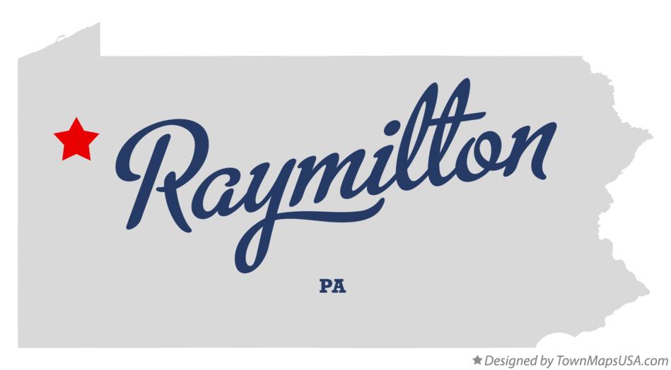 Map of Raymilton Pennsylvania PA