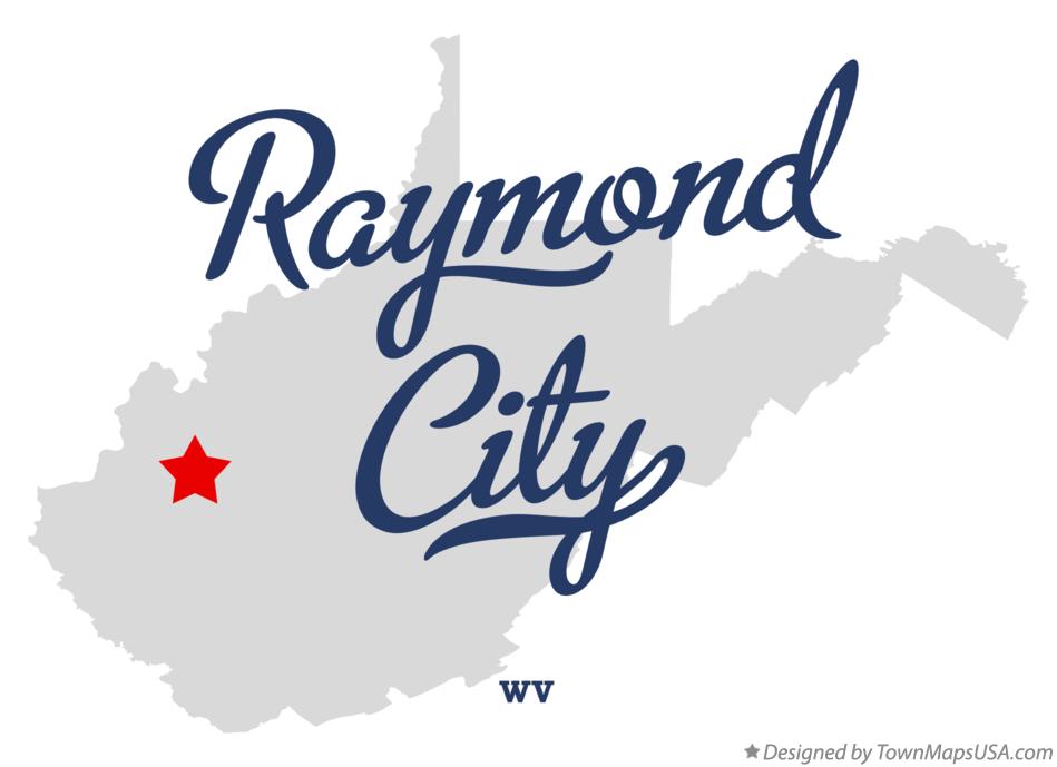 Map of Raymond City West Virginia WV