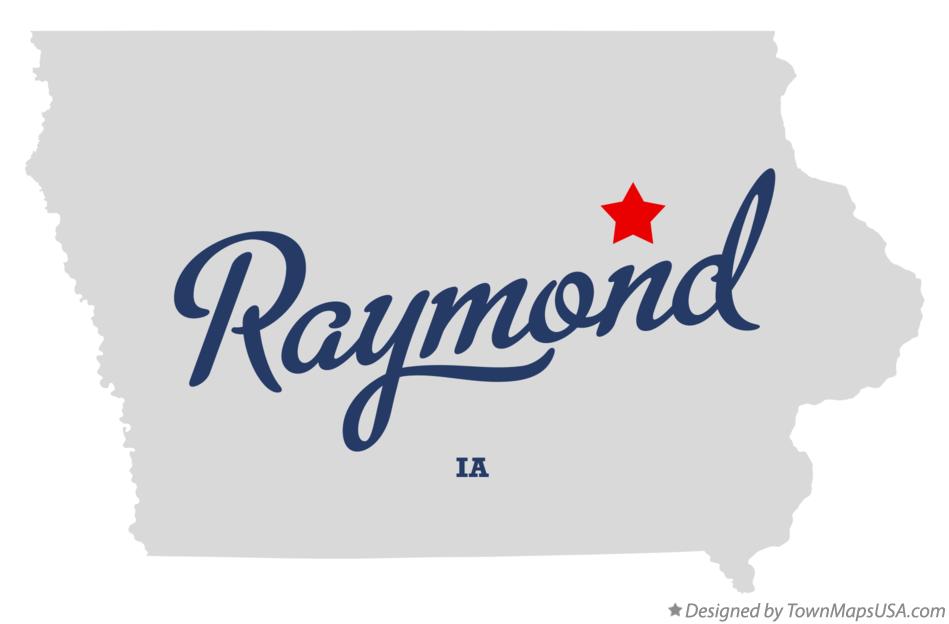 Map of Raymond Iowa IA