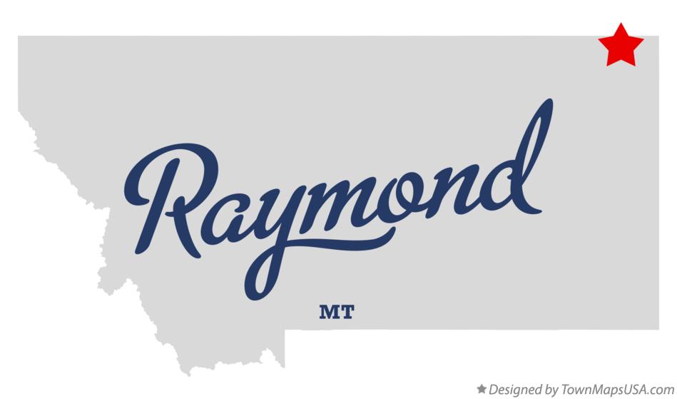 Map of Raymond Montana MT