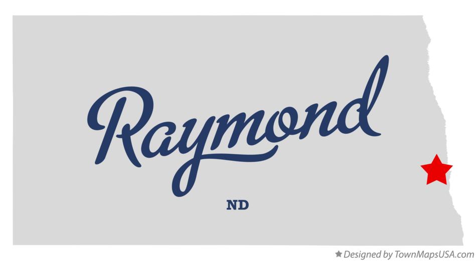Map of Raymond North Dakota ND