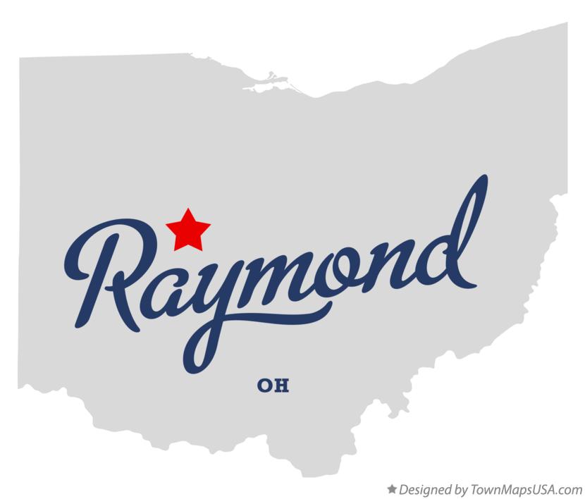 Map of Raymond Ohio OH