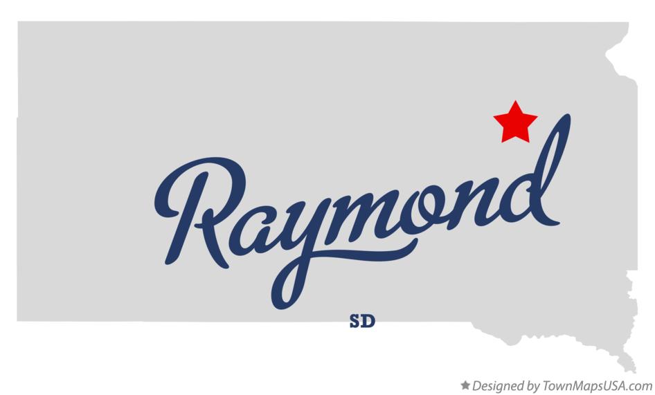 Map of Raymond South Dakota SD