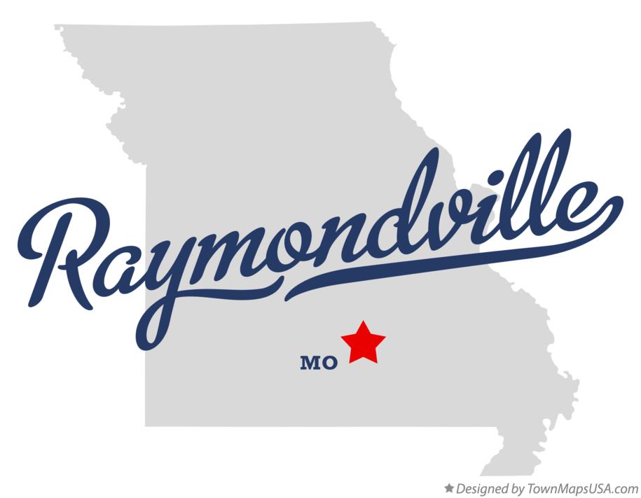 Map of Raymondville Missouri MO