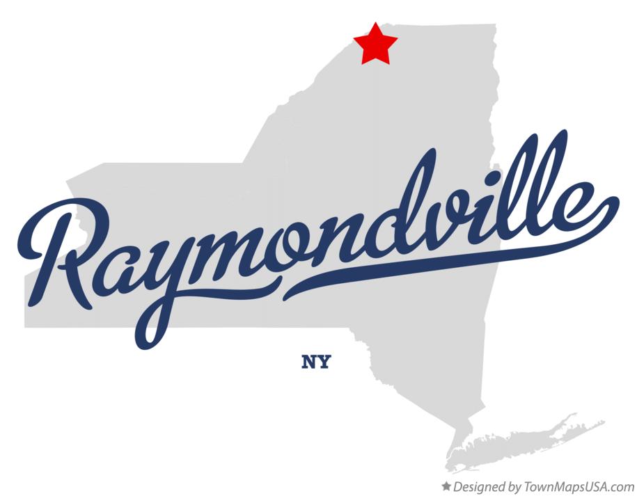 Map of Raymondville New York NY