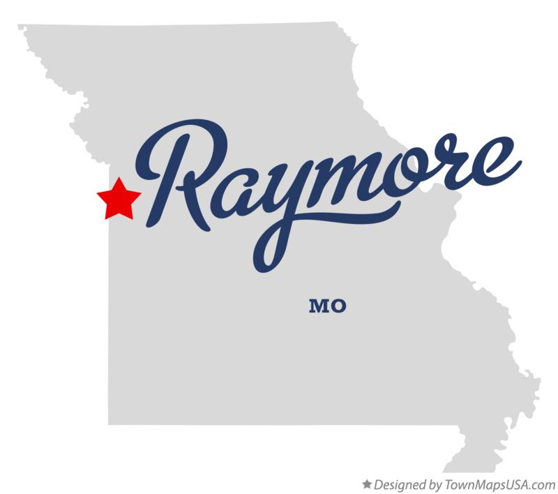 Map of Raymore Missouri MO