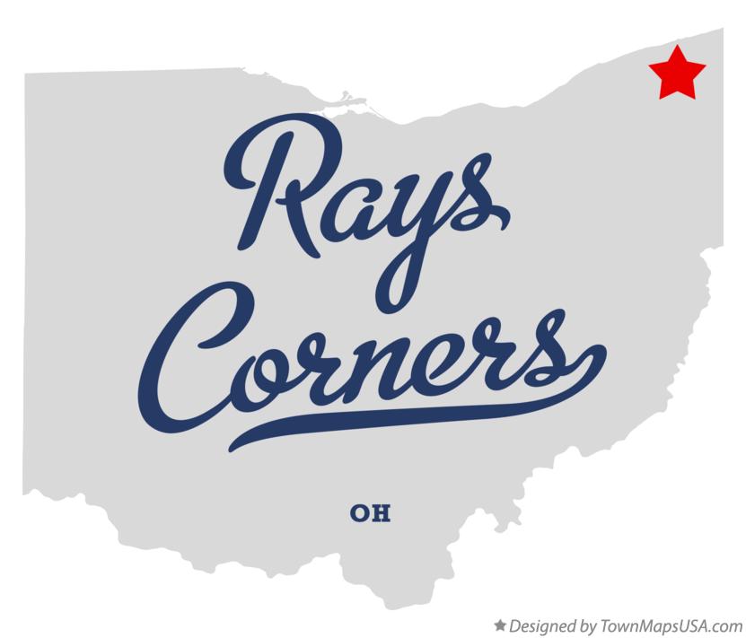 Map of Rays Corners Ohio OH