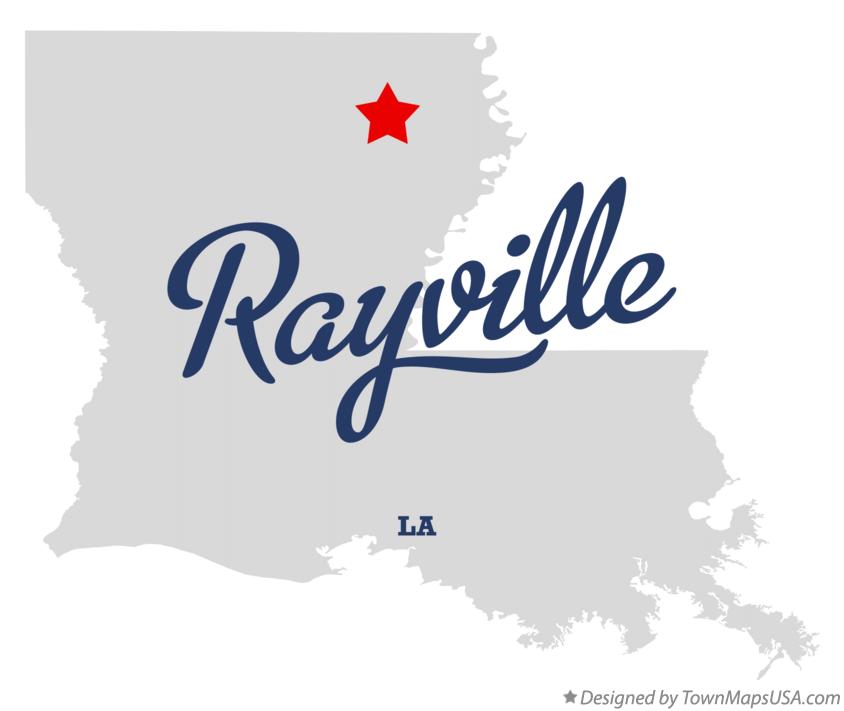 Map of Rayville Louisiana LA