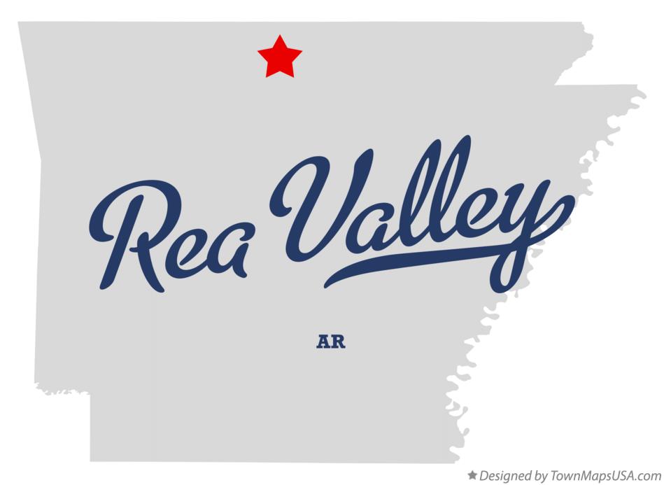 Map of Rea Valley Arkansas AR