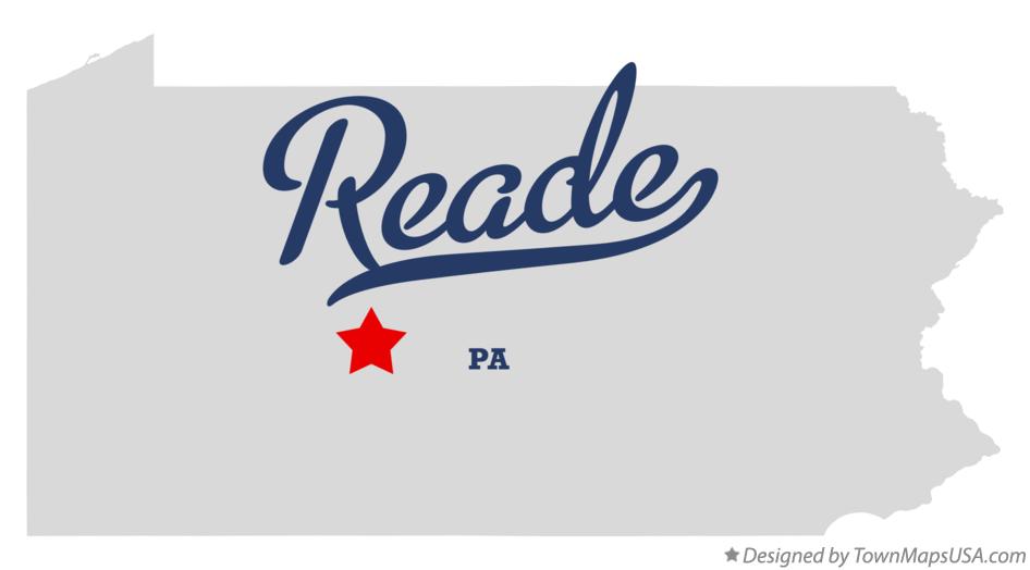 Map of Reade Pennsylvania PA