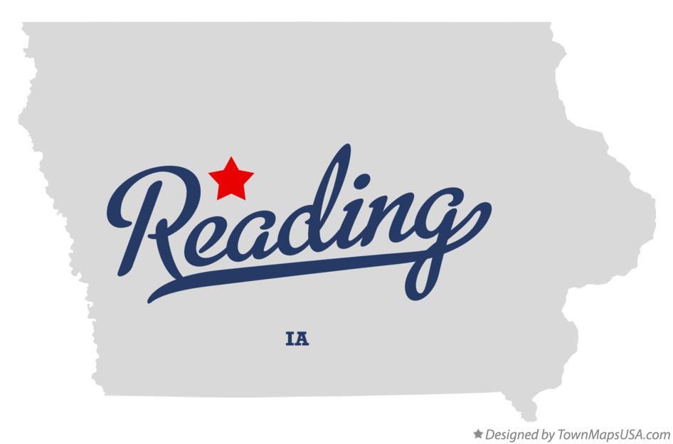 Map of Reading Iowa IA