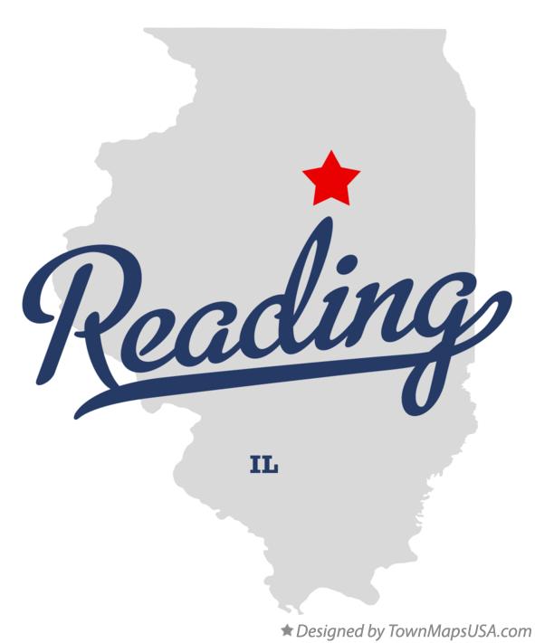 Map of Reading Illinois IL