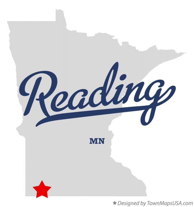 Map of Reading Minnesota MN