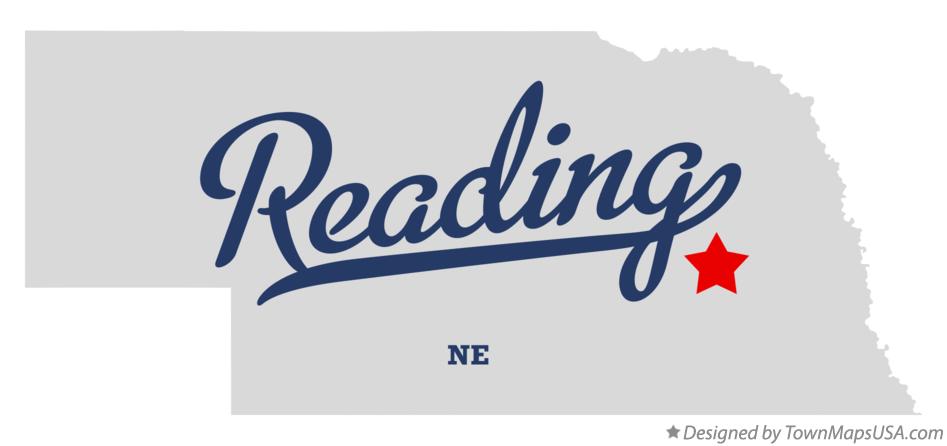 Map of Reading Nebraska NE