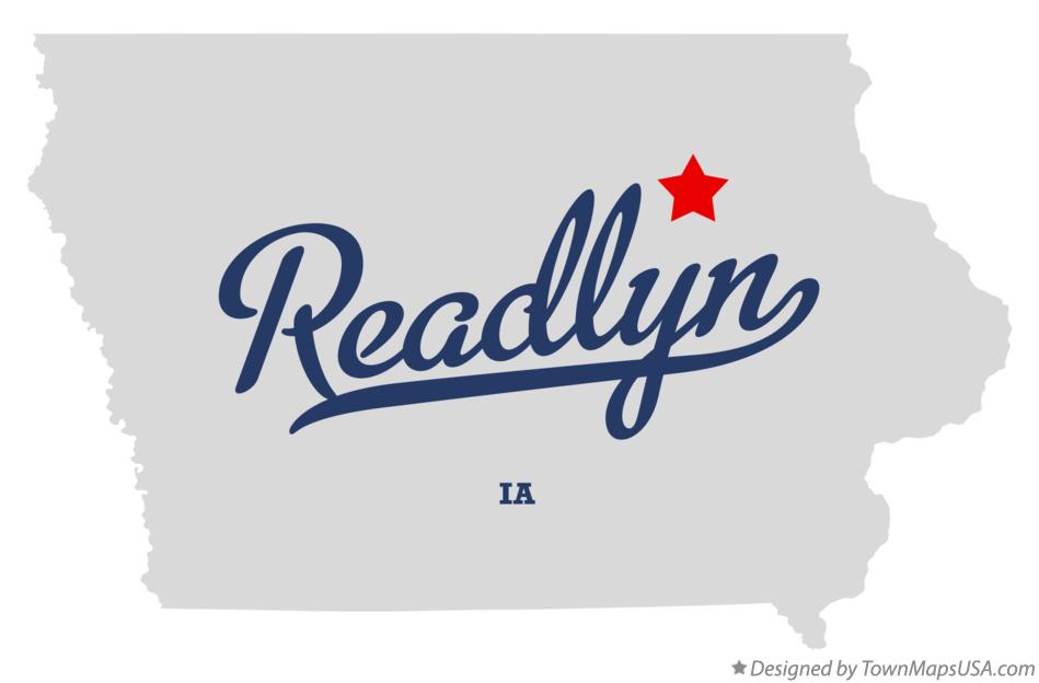 Map of Readlyn Iowa IA