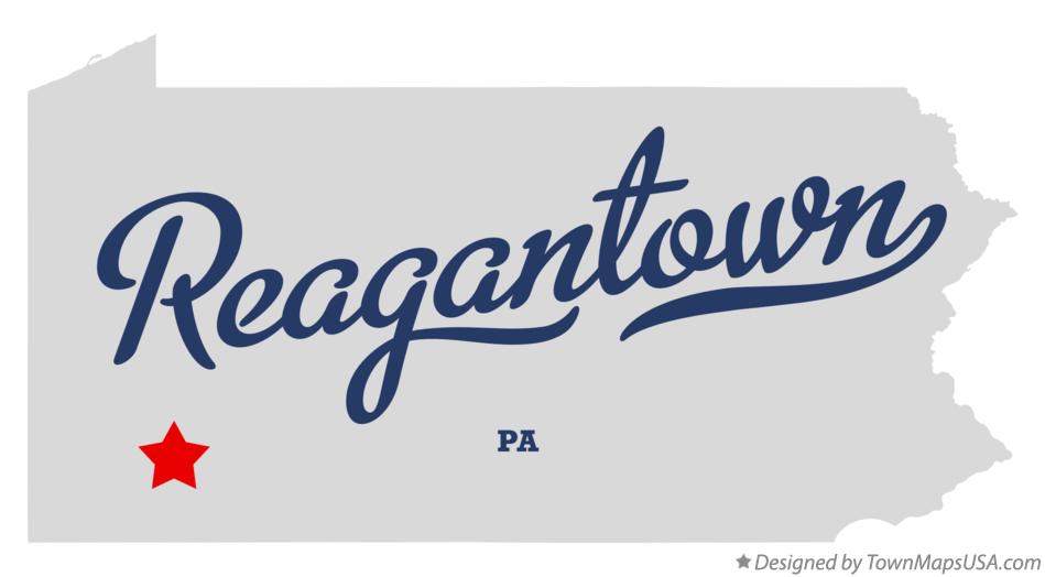 Map of Reagantown Pennsylvania PA