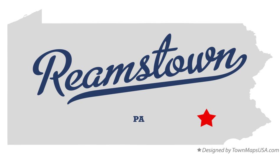 Map of Reamstown Pennsylvania PA
