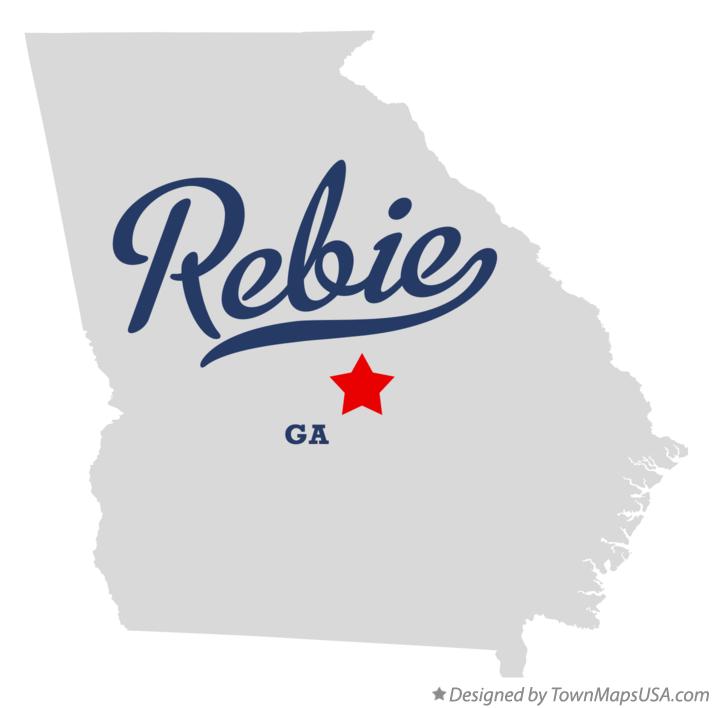Map of Rebie Georgia GA