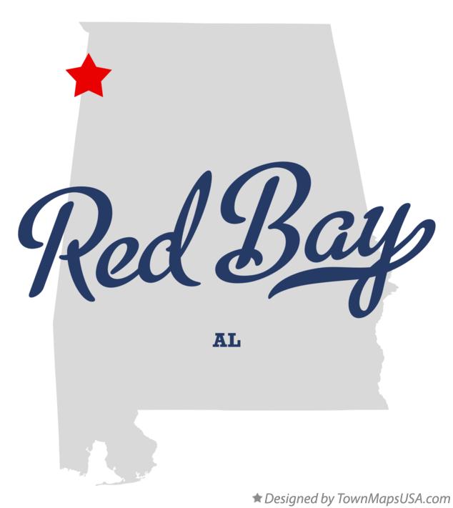 Map of Red Bay Alabama AL