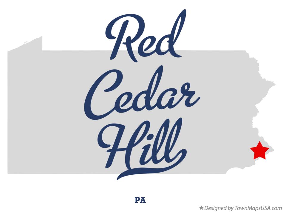 Map of Red Cedar Hill Pennsylvania PA