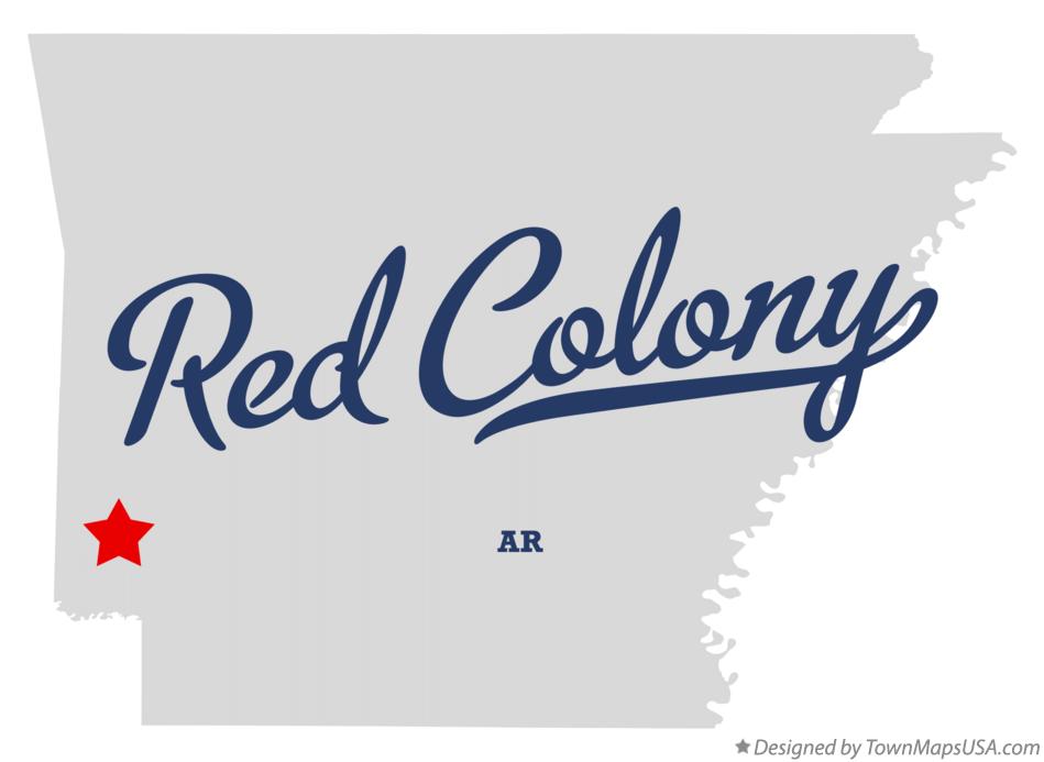 Map of Red Colony Arkansas AR