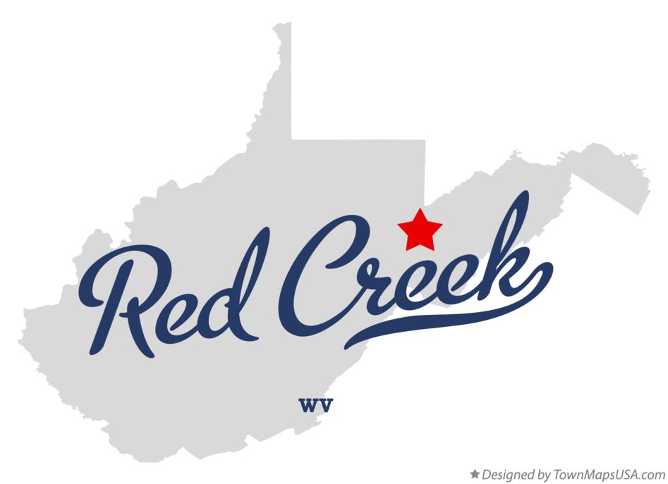 Map of Red Creek West Virginia WV