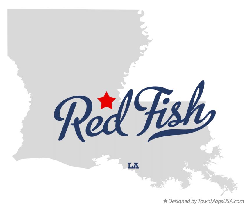 Map of Red Fish Louisiana LA