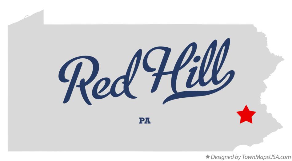 Map of Red Hill Pennsylvania PA