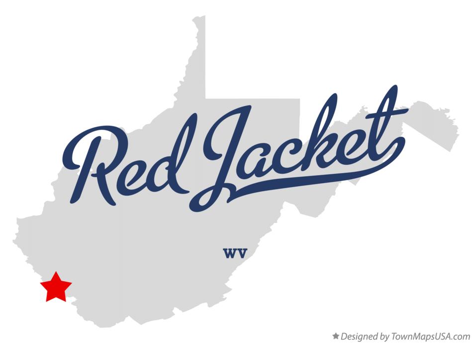 Map of Red Jacket West Virginia WV