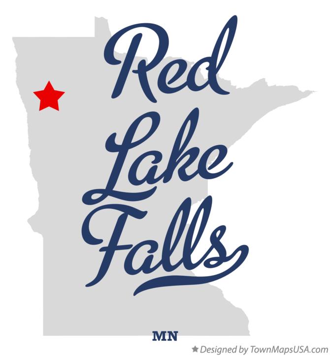 Map of Red Lake Falls Minnesota MN