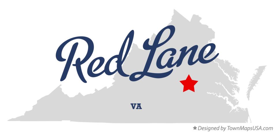 Map of Red Lane Virginia VA