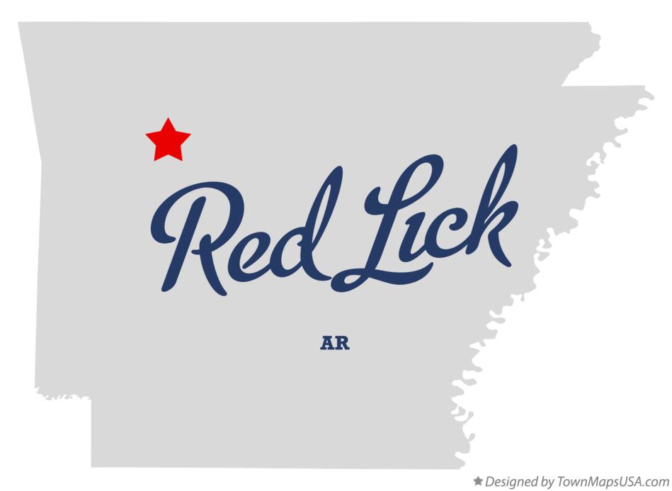 Map of Red Lick Arkansas AR