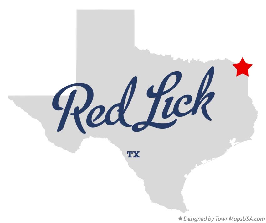 Map of Red Lick Texas TX