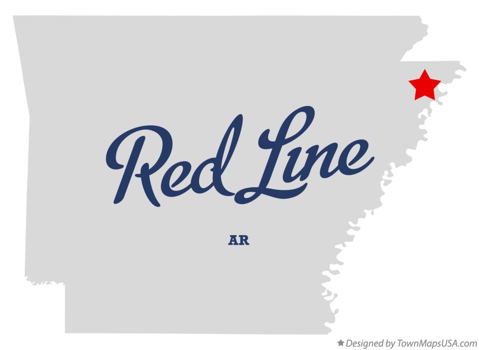 Map of Red Line Arkansas AR