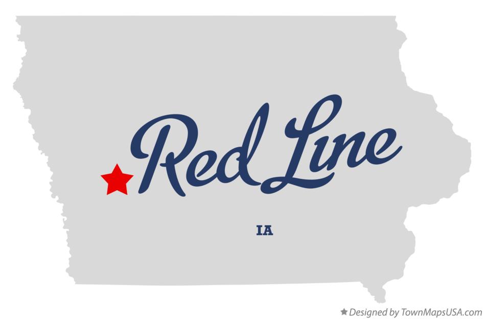 Map of Red Line Iowa IA