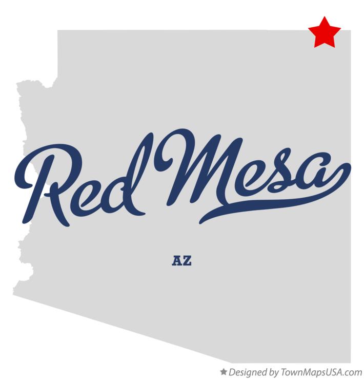 Map of Red Mesa Arizona AZ