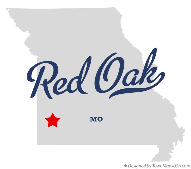 Map of Red Oak Missouri MO