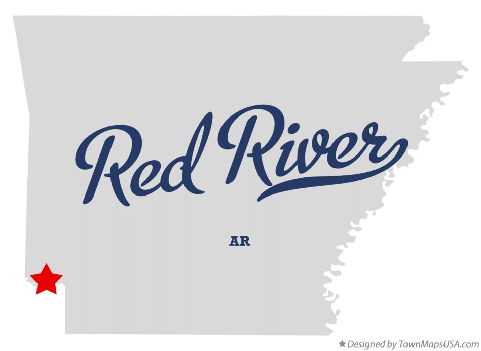 Map of Red River Arkansas AR