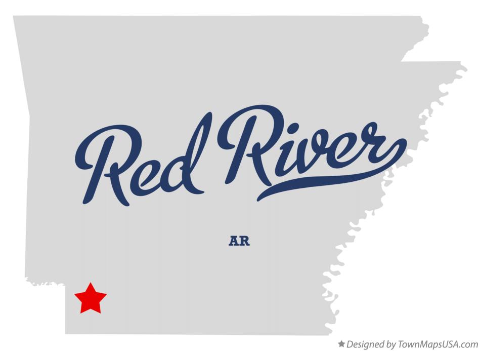 Map of Red River Arkansas AR