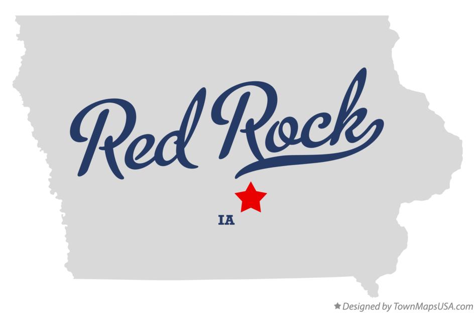 Map of Red Rock Iowa IA