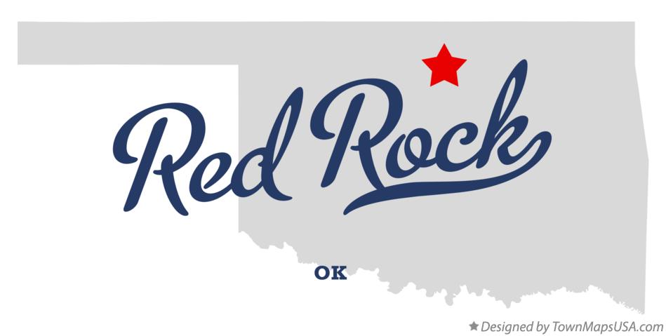 Map of Red Rock Oklahoma OK