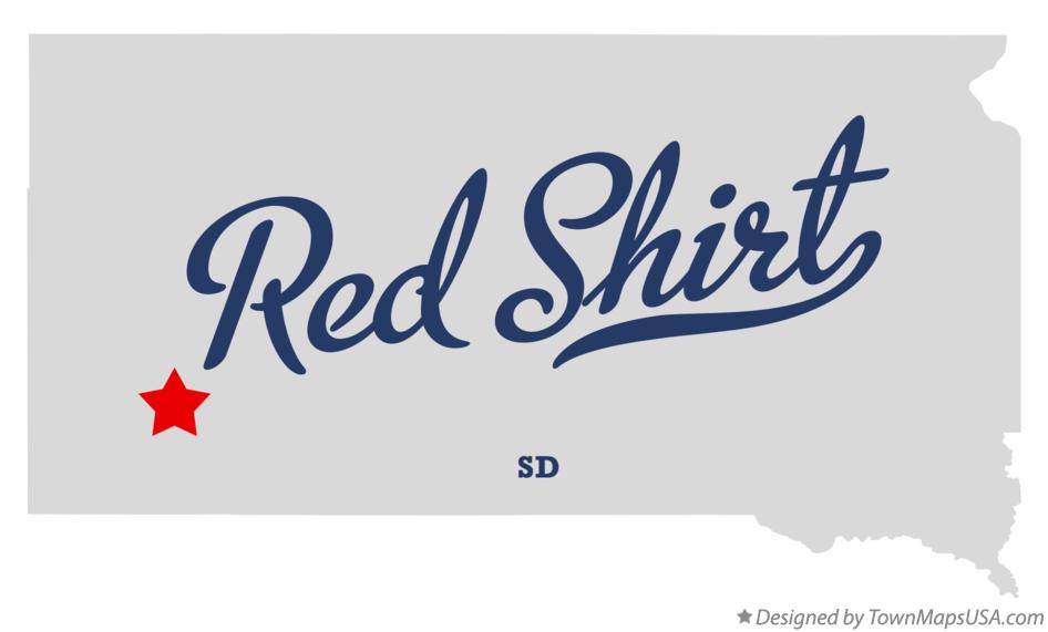 Map of Red Shirt South Dakota SD