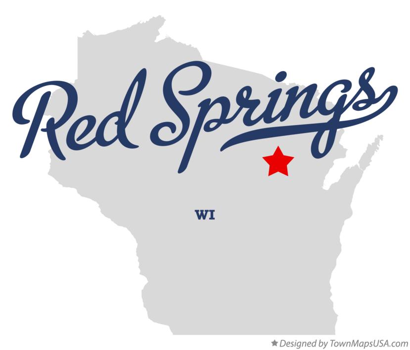Map of Red Springs Wisconsin WI
