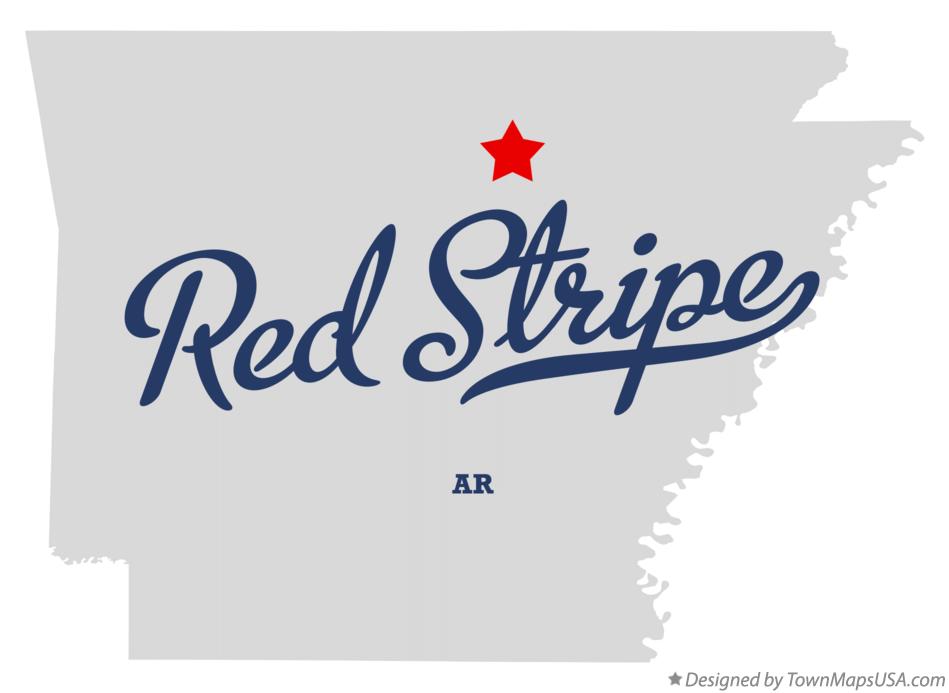 Map of Red Stripe Arkansas AR