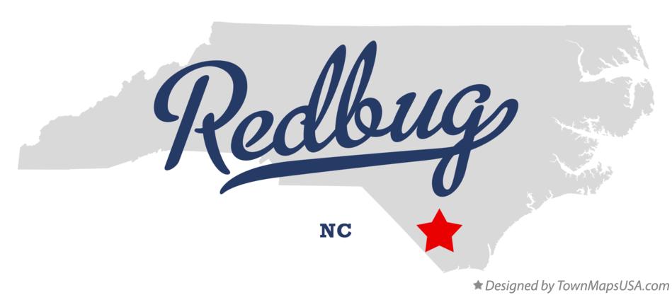 Map of Redbug North Carolina NC