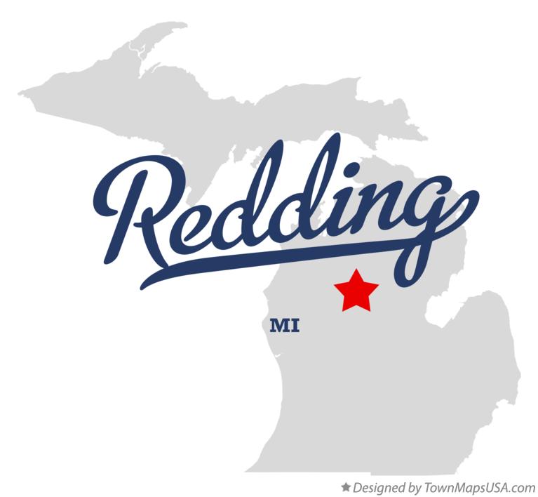 Map of Redding Michigan MI